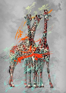 Giraffe Colored and Blackv