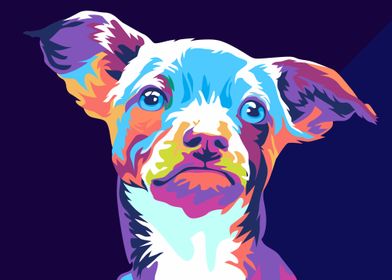 cute dog pop art