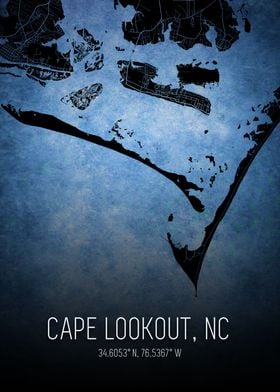 Cape Lookout NC Map