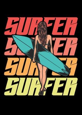 Surfer Surfing Surfbrett
