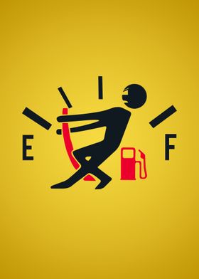 Fuel guage stick figure