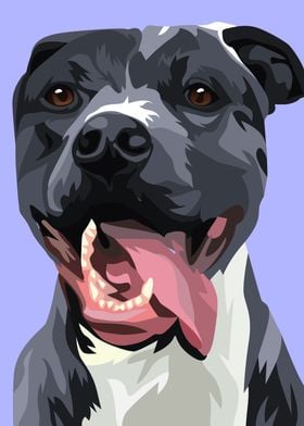 pop art portrait dog