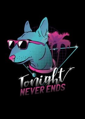 Vaporwave Party Dog Retro