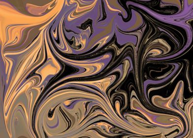 Gold Purple abstract art