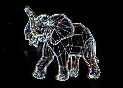 Polygon Art Elephant 