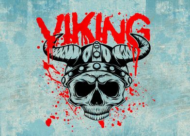 Viking skull Illustration