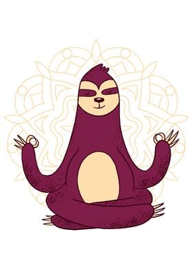 Funny Yoga Zen Sloth