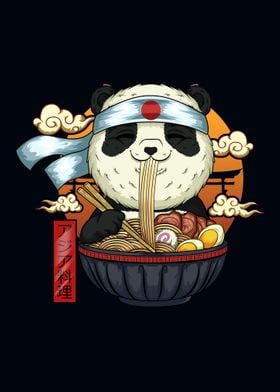 Funny Panda Ramen Noodles