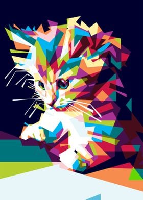 Cute Kitten WPAP