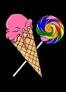 Ice Cream Colorful Rainbow