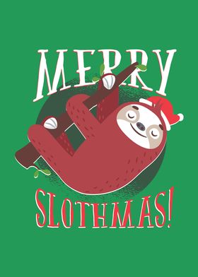 Merry Slothmas Funny Gift