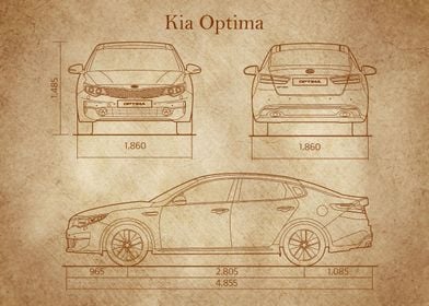 kia Optima 2017 blueprint