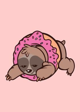 Cute Funny Slothnut Sloth