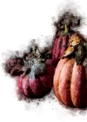 pumpkins watercolor