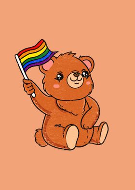 Kawaii Bear Gay Pride