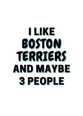 I Like Boston Terriers And