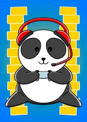 Cute Panda gaming