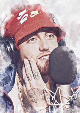 Metal Poster Displate Mac Miller with magnet mounting system for