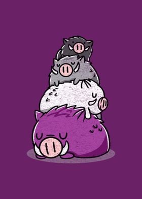 Pig Pile Asexual Pride