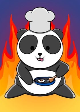 Cute Panda chef