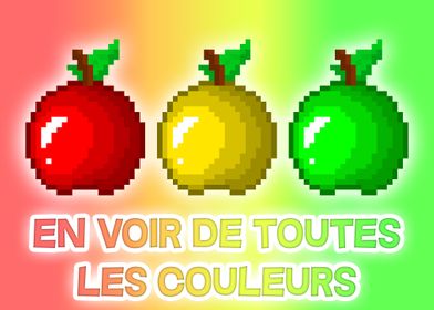 Pomme Rouge Jaune Verte 1