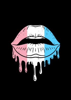 Dripping Lips Trans Pride