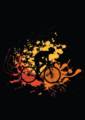 cycling poster splatter