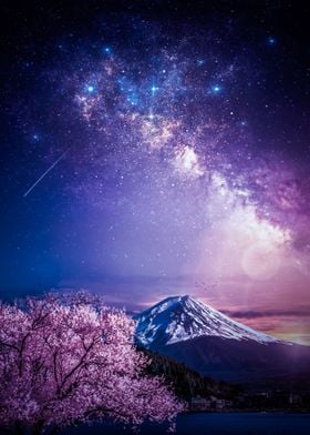 Mount Fuji Sky Milky Way