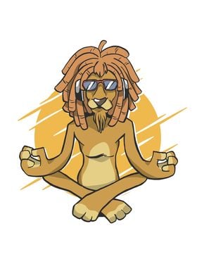 Yoga Relaxed Lion Zen Gift