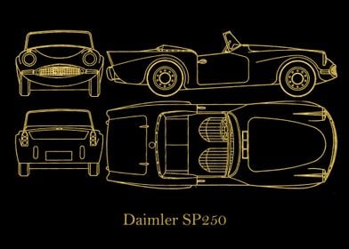 Daimler SP250 gold