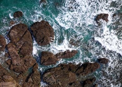 Birdseye view of the coast