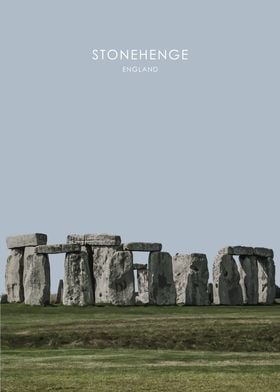 Stonehenge  Bild auf Leinwand Poster Modern Design XXL 120 cm*80 cm 327 sepia 