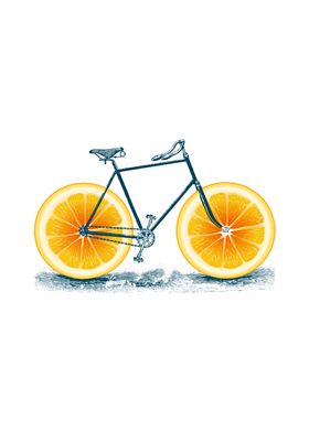 Vintage Orange Old Bike