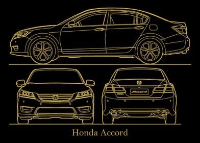 Honda Accord 2013 gold 