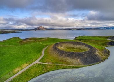 Myvatn in Iceland by Drone