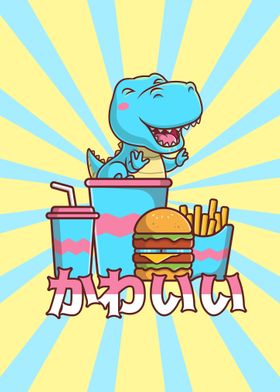 Kawaii Trex Food Dinosaur