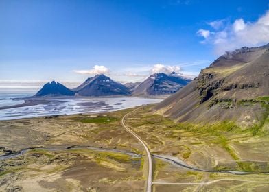  Fjord in Iceland by drone