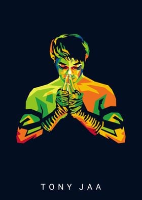 tony jaa in wpap pop art