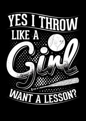 Baseball Girl Gift