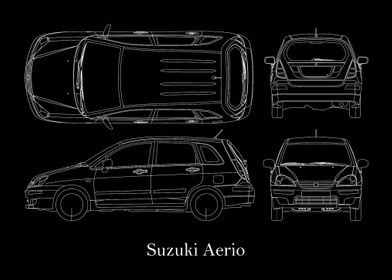 Suzuki Aerio 2005Blueprint