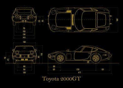 Toyota 2000GT 1967 gold 