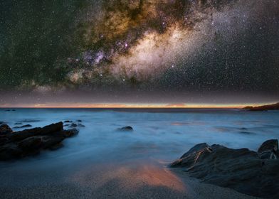 Milky Way over the coast 1