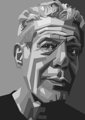 anthony bourdain Gryscale