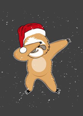 Dabbing Christmas Sloth