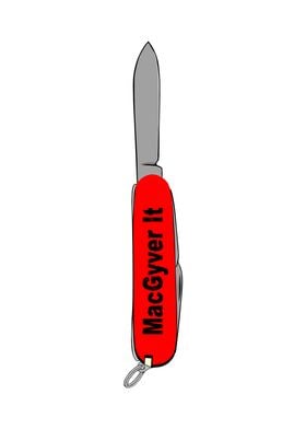 Improvise Red Pocket Knife