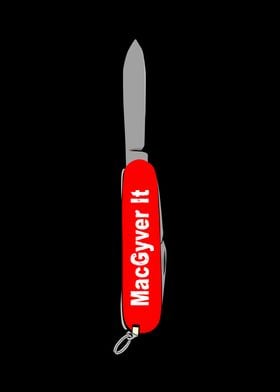 Improvise Red Pocket Knife