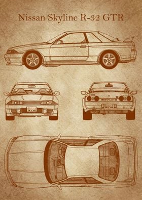 Nissan Skyline blueprint