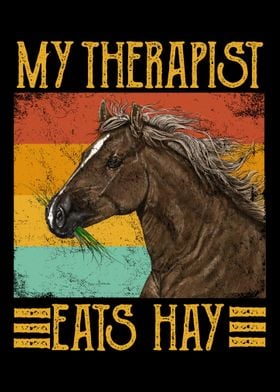 Horse Therapist Eats Hay