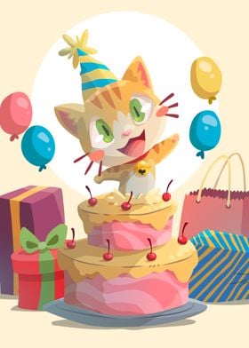 Birthday cat 