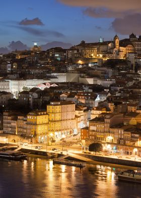Porto City Night Cityscape